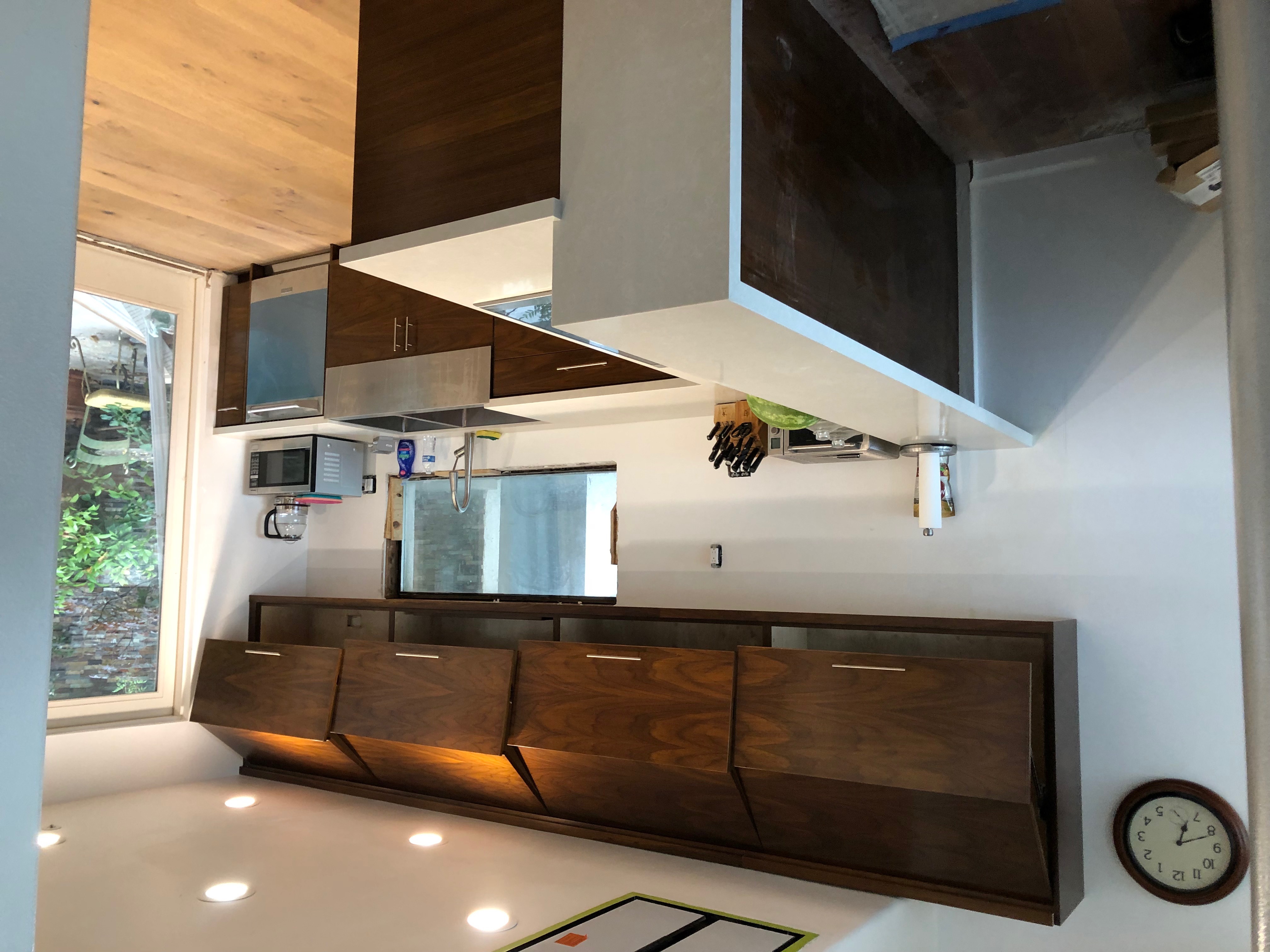 Walnut kitchen remodel with custom cabinetry